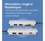 Station d'accueil mobile USB C 8 ports