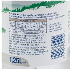 Eau gazeuse Bru 1,25 L - 6 bouteilles