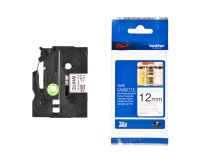 Cinta de papel negro sobre blanco TZE N231 de 12 mm de Brother