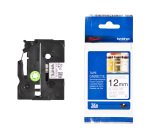 Ruban non laminé Brother 12 mm TZE N 231 blanc écriture noire