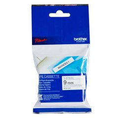 Cinta laminada Brother MK 9 mm M-K221SBZ escritura negra sobre blanco