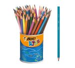 Crayon de couleur Bic Kids Evolution Ecolutions couleurs assorties - Pot à Crayons de 60