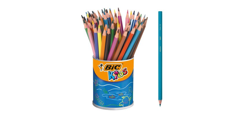 Farbstift Bic Kids Evolution Ecolutions, verschiedene Farben - Stifthalter mit 60 Stück