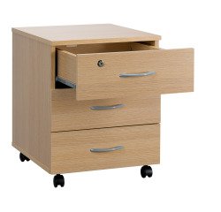 Cajonera madera móvil Cubo 3 cajones