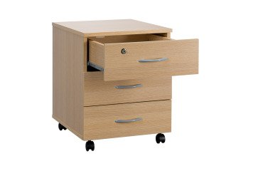 Cajonera madera móvil Cubo 3 cajones