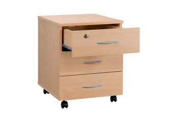 Cajonera madera móvil Cubo 3 cajones