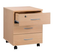 Cajonera madera móvil Cubo 3 cajones