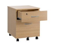 Cajonera madera móvil Cubo 2 cajones