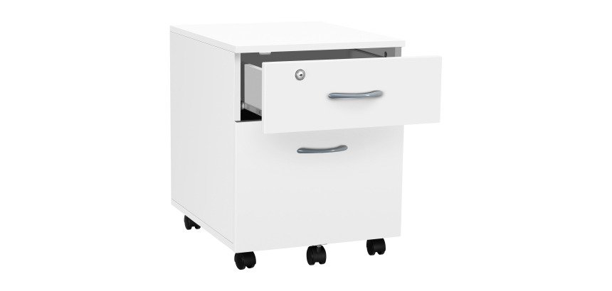 Cajonera madera móvil Cubo 2 cajones