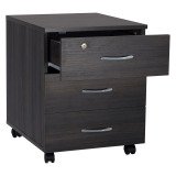 Caisson bois Cubo 3 tiroirs noir