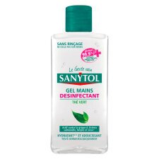 Pack 2 flacons Gel hydroalcoolique désinfectant Sanytol thé vert 75 ml + 1 OFFERT