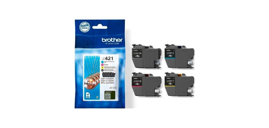 Brother LC421VAL Pack 4 cartuchos colores separados (páginas 200 x 4)