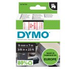 Ruban étiqueteuse Dymo 9 mm x 7 m écriture noire