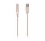Cable USB-A/Apple Lightning Ecológico TnB de 1,5 m 45% reciclado de fibras vegetales - carga rápida. Color arena