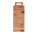 Cable USB-A/Apple Lightning Ecológico TnB de 1,5 m 45% reciclado de fibras vegetales - carga rápida. Color arena