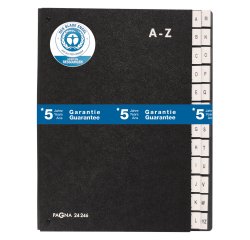 ```html
Card organizer Pagna 24 positions alphabetical black
```