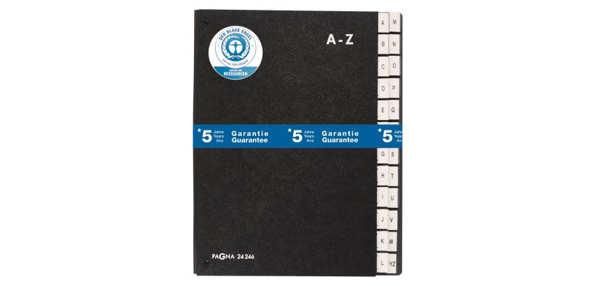 Taschenkartenregister Pagna 24-fach alphabetisch schwarz