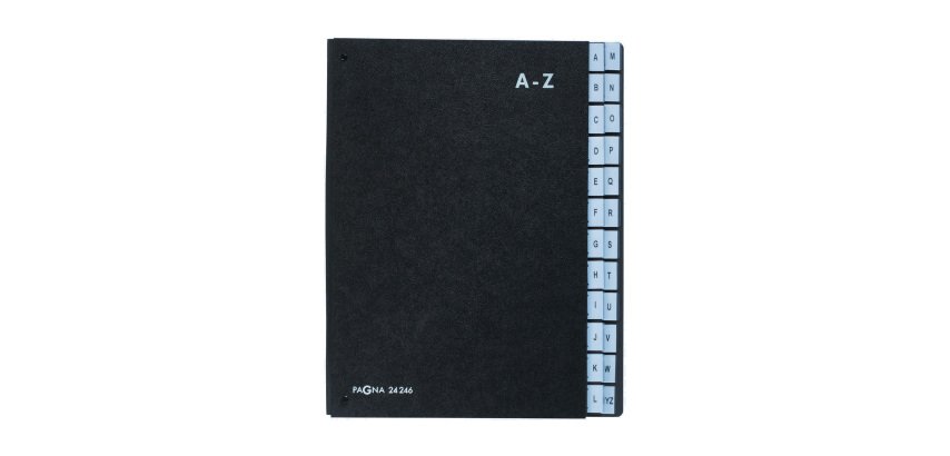 Trieur carte Pagna 24 positions alphabétiques noir