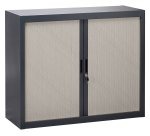 Brown curtain cabinet