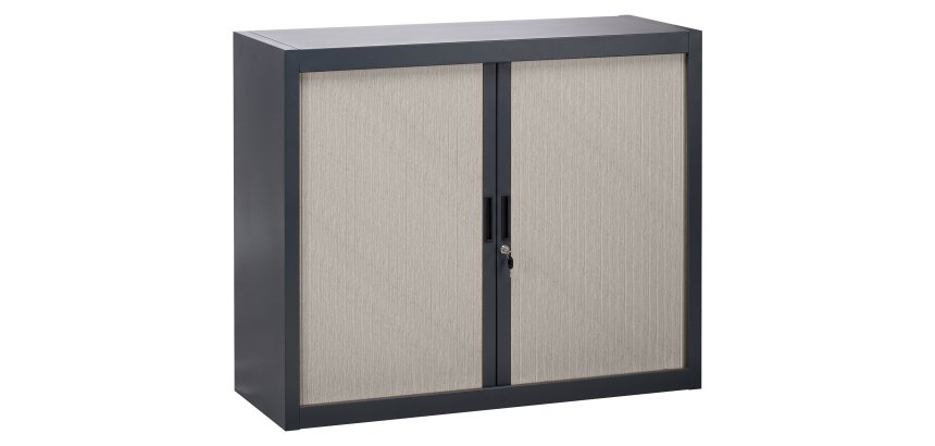 Brown curtain cabinet