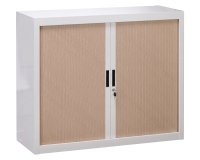 Armoire à rideaux démontables 100 x 120 cm portes chêne clair