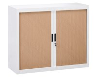 Armoire à rideaux démontables 100 x 120 cm portes hêtre