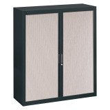 Armoire à rideaux noir démontable 136 x 120 cm