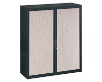 Armoire à rideaux noir démontable 136 x 120 cm