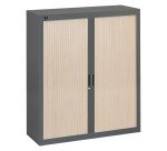 Armoire à rideaux anthracite démontable 136 x 120 cm