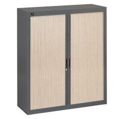 Armoire à rideaux anthracite démontable 136 x 120 cm