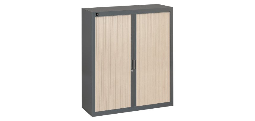 Armoire à rideaux anthracite démontable 136 x 120 cm