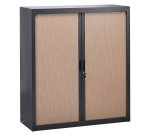 Armoire à rideaux anthracite démontable 136 x 120 cm