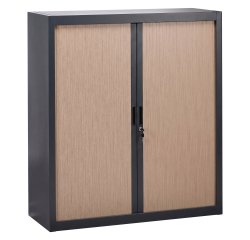 Armoire à rideaux anthracite démontable 136 x 120 cm