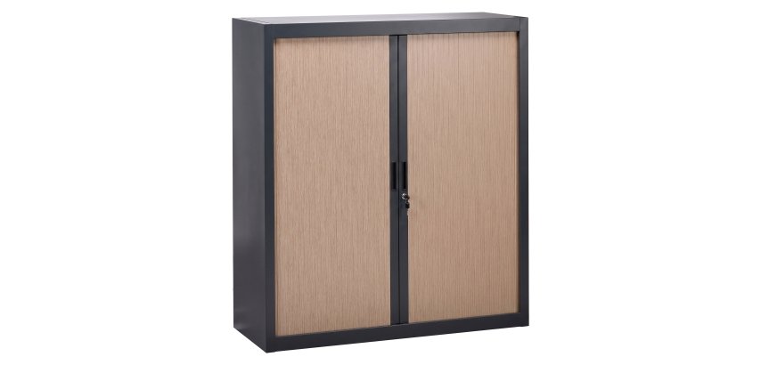 Armoire à rideaux anthracite démontable 136 x 120 cm