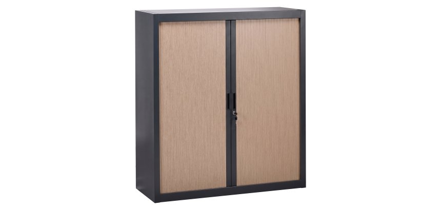 Armoire à rideaux anthracite démontable 136 x 120 cm