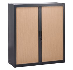 Armoire à rideaux anthracite démontable 136 x 120 cm