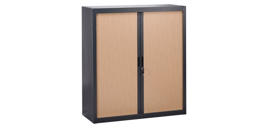 Armoire à rideaux anthracite démontable 136 x 120 cm