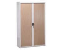 Armoires à rideaux démontables 200 x 120 cm portes chêne clair