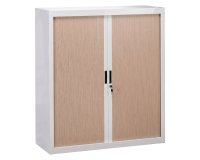 Brown curtain cabinet