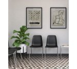 Chaise coque SORA - polypropylène - pieds métal - Couleurs standards