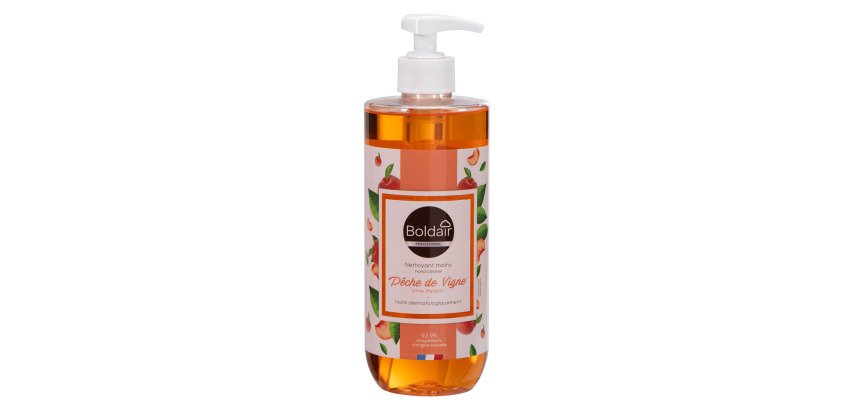 Savon liquide Boldair pêche - Flacon de 500 ml