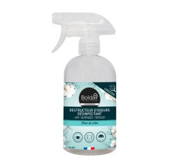 Destructeur d'odeurs désinfectant Boldair Fleur de coton - Spray 500 ml