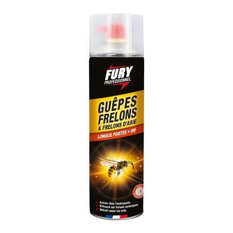 Insecticide Fury guêpes et frelons - Aérosol de 500 ml