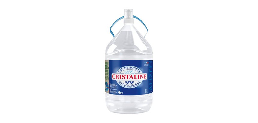 Fontaine eau de source Cristaline bouteille 8 L