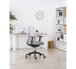 Bureau droit individuel chêne clair 160 x 80 cm, piétement métal - Arch