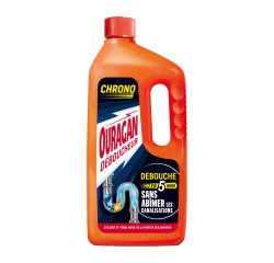 Ouragan Chrono déboucheur 5 mn - flacon de 1 L