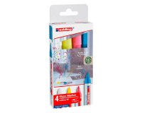 Rotulador para pizarra de cristal borrable edding 95 Glass Marker- Bolsa de 4 surtidos