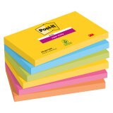 Notes repositionnables couleurs Carnival Super Sticky Post-it - bloc de 90 feuilles