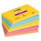 Notes couleurs Carnival SUPER STICKY POST-I 76 x 127 mm - Bloc de 90 feuilles