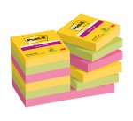 Notes couleurs Carnival Super Sticky Post-it 46,7 x 46,7 mm - Bloc de 90 feuilles